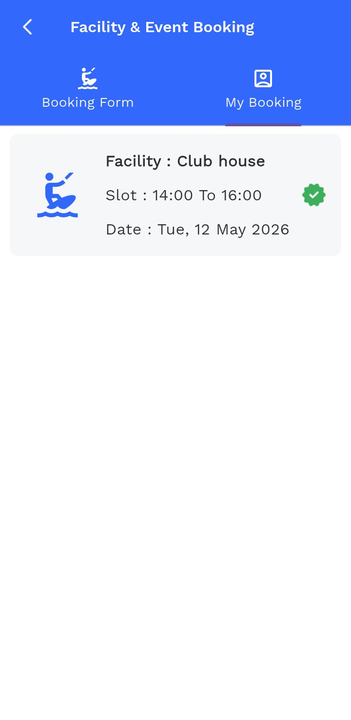 Approved booking